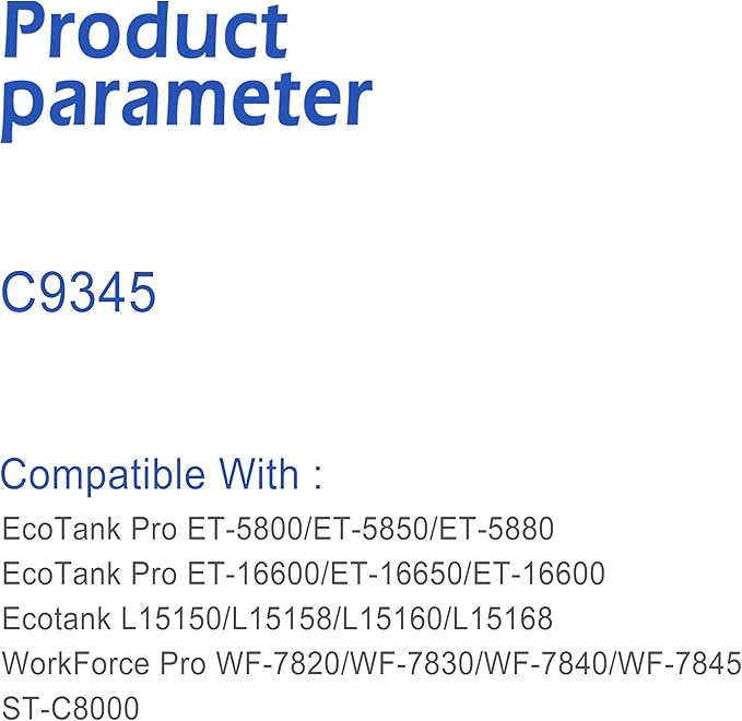 EASYPRINT Compatible C9345 Ink Maintenance Box Replacement for Epson C9345 Used for Pro ET5800 ET5850 ET5880 ET16600 ET16650 ET16600 WF-7840 WF-7845, (Total 2-Pack)