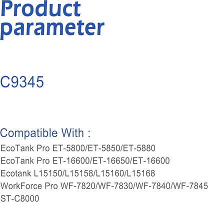 EASYPRINT Compatible C9345 Ink Maintenance Box Replacement for Epson C9345 Used for Pro ET5800 ET5850 ET5880 ET16600 ET16650 ET16600 WF-7840 WF-7845, (Total 2-Pack)