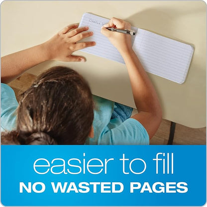 Oxford Jr. Composition Notebooks, School Supplies, Notebooks for School, Half Size, 4-7/8 x 7-1/2 Inches, Wide Ruled Paper, 80 Sheets, Kids Journal, Black Marble Covers, 6 Pack (63773)