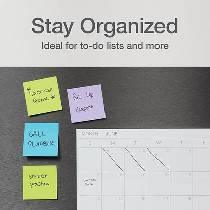 Redi-Tag Sticky Notes, Power Stick Notes, Adhesive Reminders, 3" x 3" Reusable Notes, Strong Adhesive Memos, Assorted Bright Colors, 24 Pack (1000978)