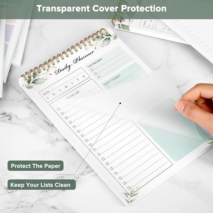 To Do List Notepad, To Do List Notebook for Work with 52 Undated Sheets, Daily To Do List Planner, Checklist Organizer Notebook for Office, Home and School- Verdant