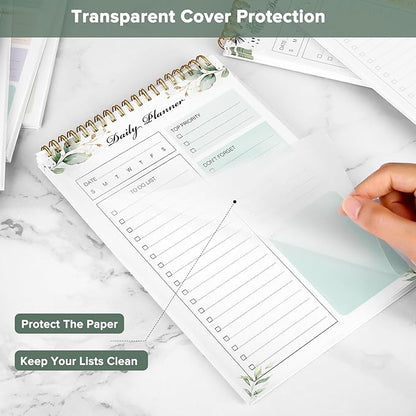 To Do List Notepad, To Do List Notebook for Work with 52 Undated Sheets, Daily To Do List Planner, Checklist Organizer Notebook for Office, Home and School- Verdant