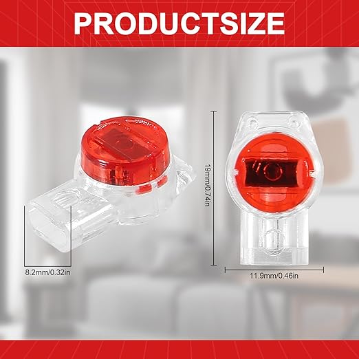 200pcs K3 Telephone Wire Splice Connector Waterproof UY Gel Filled Wire Button Connector Orange Clear Phone Splice Network Cable