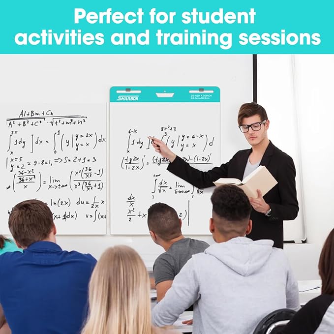 Sticky Easel Pad, 25 in x 30 in,Flip Chart Paper,Sticky Chart Paper for Teachers, Large Self-Stick Easel Paper,Super Sticky & Bleed-Resistant,30 Sheets/Pad,2 Pads