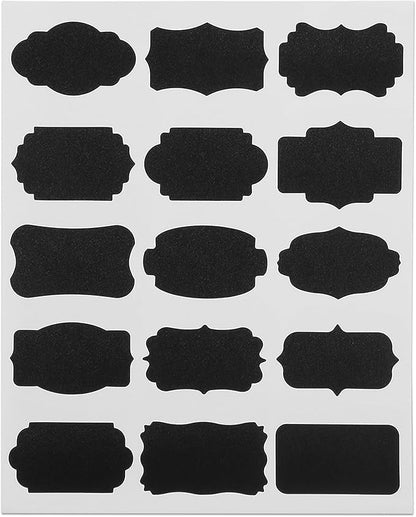 Mr. Pen- Chalkboard Labels, 150 pcs, Assorted Shapes, 1 White Chalk Marker and Small Towel, Labels, Label Stickers, Labels for Storage Bins, Sticker Labels, Bottle Labels, Food Labels, Jar Labels