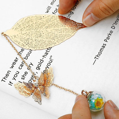 Toirxarn Metal Leaf Bookmark - Unique Gift for Women Ideal for Birthday Teacher Appreciation Mother's Day, Chic Literary Accessory & Elegant Reading Companion for Readers and Book Lovers