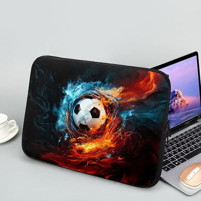 Football Lap Top Case for Men Boys 13 inch Laptop Sleeve Water and Flame Computer Sleeve Bag Portable Laptop Protector with Multiple Uses Ideal Gifts for Women Girls Tablet Bag Briefcase
