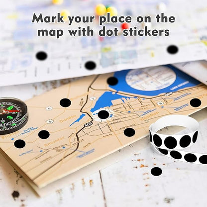 PARLAIM 3/4 Inch Round Permanent Adhesive Color-Code Dot Stickers,10000 Stickers Roll dots Label Dispenser Box Green Circle Stickers Labels 10Rolls(Black)