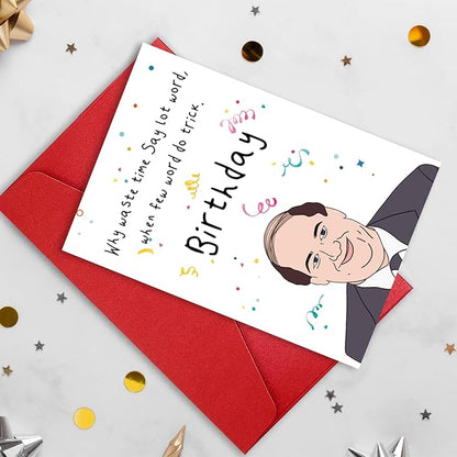 Funny The Office Birthday Cards for Boss Manager Colleague Coworker Women Men, Humorous Birthday Card for Office Fans, Last Minute Bday Gift for Dad Mom Him Her