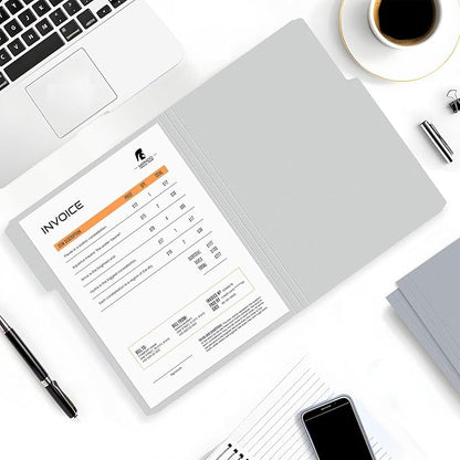 SUNEE File Folders, 30 Pack Manilla Folders 8.5 x 11, Colored File Folders Home Office School Supplies for Documents Files Paper, Gray