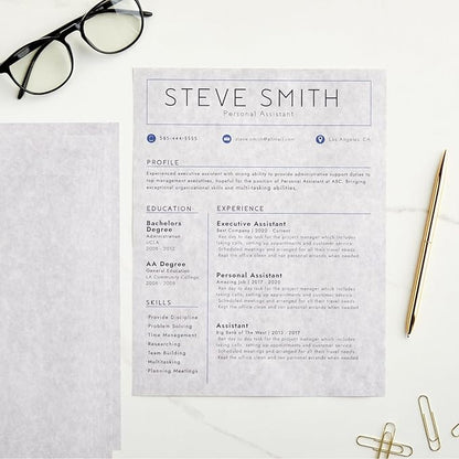 96 Sheets Grey Parchment Paper for Certificates, Resumes, Diplomas, 90 GSM Textured Stationary, Printer-Friendly - Gray Papers for Printing (8.5 x 11 inch)