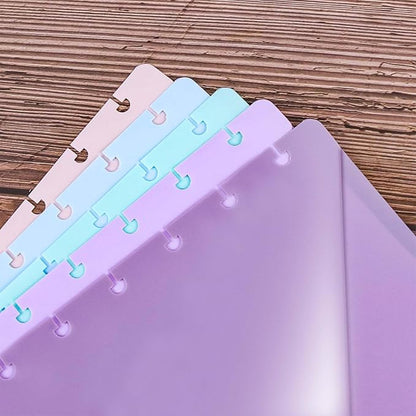 Discbound Dividers with Pockets Discbound Notebook 7x9.25'' Divider 9 Disc Bound Classic Size Planner Inserts Pocket 5pcs Plastic Index Dividers for Binder Folder Office