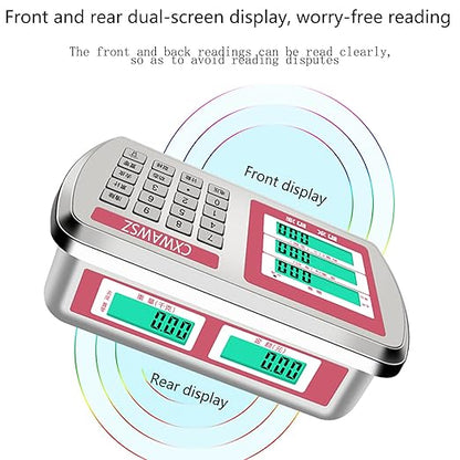 660lb Floor Weight Computing Postal Scale - Digital Large Platform Scale LB/KG Perfect Industrial Platform Scale Foldable for Postal Luggage Shipping Mailing Weighing Double-Sided Display