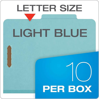 Pendaflex Recycled Classification File Folders, Letter Size, Dark Blue, 10/Box