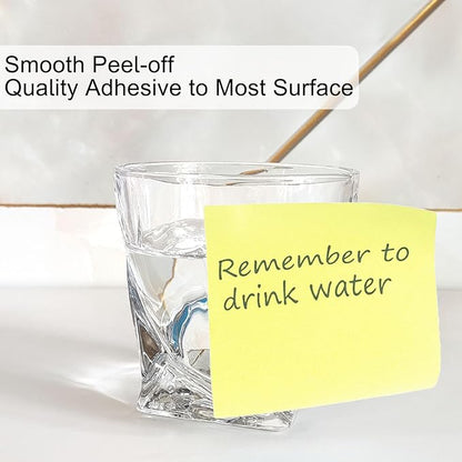 48 Pack 3840 Sheets Pop Up Sticky Notes 3X3 in Bright Color Self Sticky Note Pads Colorful Post Stickies for Office Home School Meeting, 80 Sheets/pad, Yellow