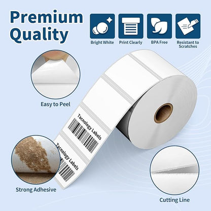 12 Rolls 2.25" x 1.25" Direct Thermal Labels, 12000 Labels 2-1/4x1-1/4 Barcode & Multipurpose Label,Self-Adhesive Address Shipping Stickers Compatible with Zebra, Rollo, Munbyn Thermal Labels Printers