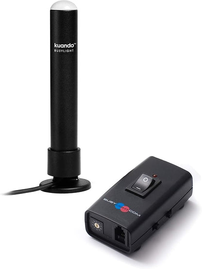 Busylight Combi (15301) – for headsets & Desk Phones - Lights up Red When on The Phone. Manual Switch Changes Light to Blue for DND Mode