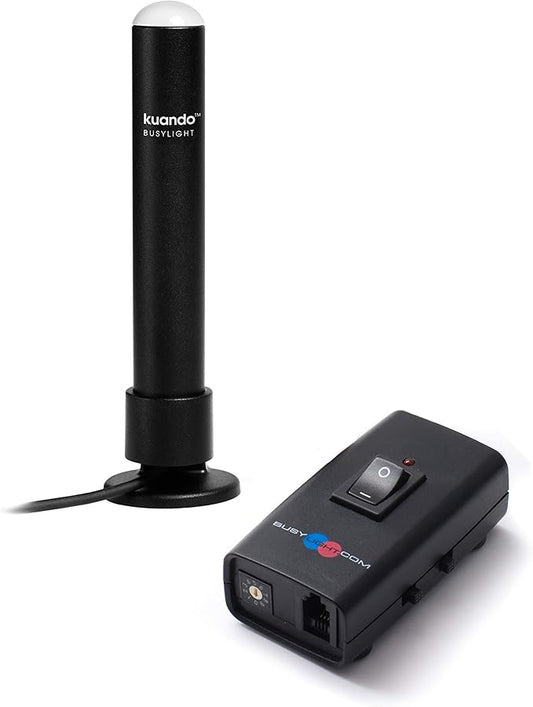 Busylight Combi (15301) – for headsets & Desk Phones - Lights up Red When on The Phone. Manual Switch Changes Light to Blue for DND Mode