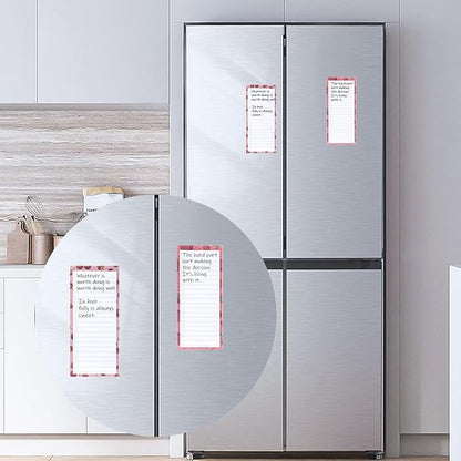 Camelmother 8Magnetic Notepads for Refrigerator Grocery List Magnet Pad for Fridge magnetic grocery list pad for fridge 60 Sheets Per Note Pads (8 Fruits)