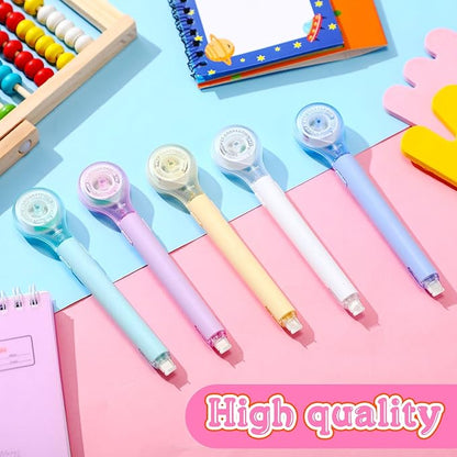 Gersoniel 10 Pack Correction Tape Pen Correctional Ink Tape Push Pull Protective, Easy to Use Applicator for School Office Supplies, 0.2 x 236 Inch(Macaron Color)