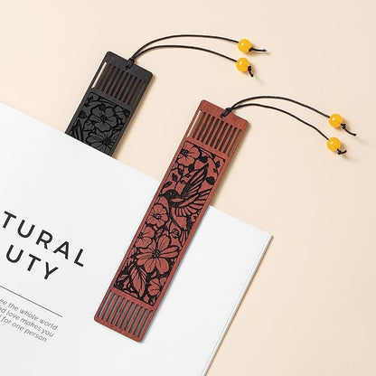 Wood Hummingbird Bookmark Gifts,Aesthetic Bookmarks Book Marks for Reading Women, Gifts for Bird Lovers (Hollow Hummingbird)