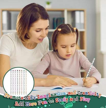 48 Pcs Paw Print Pencil 8 Color Pencils Party Favors for Kids Wooden Writing Novelty with Erasers Dog Party Favors Fun School Supplies and Reward Prizes