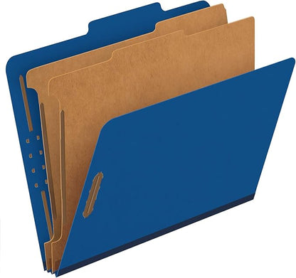 Pendaflex Recycled Classification File Folders, Letter Size, Dark Blue, 10/Box