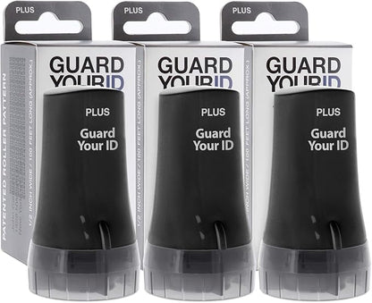 Guard Your ID Advanced 2.0 Rollers Identity for Theft Address Eraser and Security Prevention (Regular 3-Pack, Black)