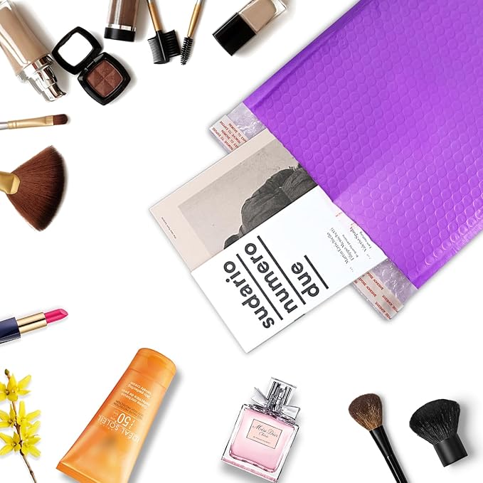 8.5x12 Inch Bubble Mailers 40 Pack, Self Seal Padded Envelopes for Small Business, Waterproof Shipping Bags, Purple