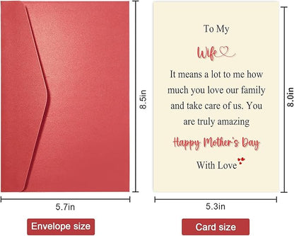 Funny Mother’s Day Card for Wife, Appreciate Card for Her, Mothers Day Gift from Husband, Happy Mothers Day Card