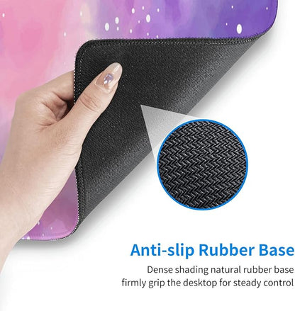 Extended Gaming Mouse Pad, Large Gaming Mouse Waterproof with Stitched Edges, Non-Slip Desktop Pad for Home and Office, Level Up Your 31.5x11.8 Inch… (Iridescent Cloud)