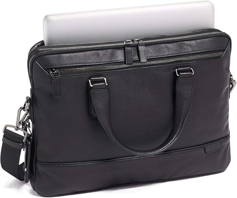 TUMI Harrison Sycamore Slim Brief - 14-Inch Laptop Briefcase - Professional Business Briefcase with Removable Shoulder Strap