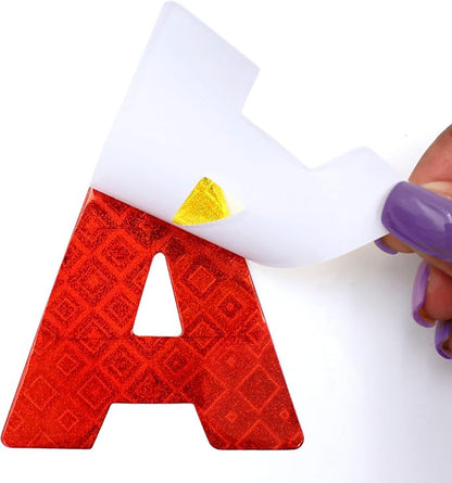 ArtSkills Jumbo 4" Sticky Primary Color Poster Letters and Numbers, 190 Pieces