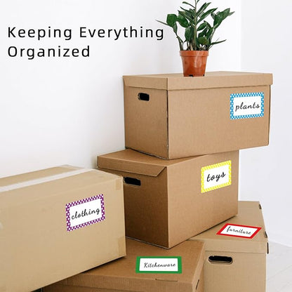 240 Pieces Decorative Colorful Name Tags for Classroom – Blank Stickers to Write on for Student Desks, Bin Labels, Teacher Supplies, 6 Designs (3.5 x 2.25 Inches)