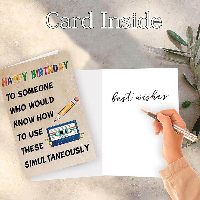 Funny Birthday Card for Men Women, Unique Birthday Gifts Cards for Old Man Woman, Bday Ideas for Dad, Mom,Grandma,Grandpa