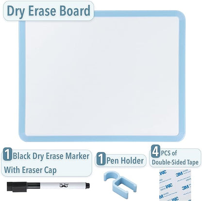 Mr. Pen- Dry Erase Board, 14” x 11” with a Black Dry Erase Marker, Blue Frame, Small White Board for Kids, Students, Small Dry Erase Board, Mini White Board