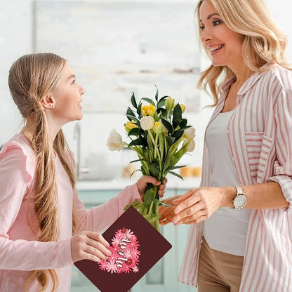 Fancy Land 12 PCS Mothers Day Cards Die Cut Design Happy Mothers Day Cards with Envelopes and Stickers Mothers Day Gifts