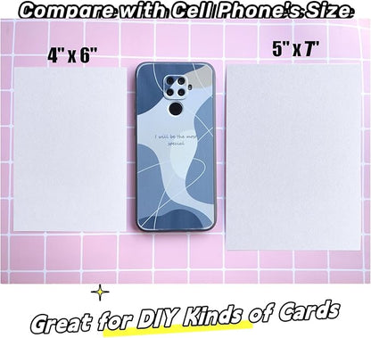 Baisunt 25 Pack 5x7 Sand Textured Cardstock Paper Blank Thick Heavyweight 92lb Card Stock for Making Greeting Cards, Invitations cards, Photos, Postcards