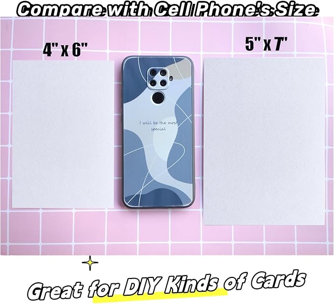 Baisunt 50 Pack 4x6 Sand Textured Cardstock Paper Blank Thick Heavyweight 92lb Card Stock for Making Greeting Cards, Invitations cards, Photos, Postcards