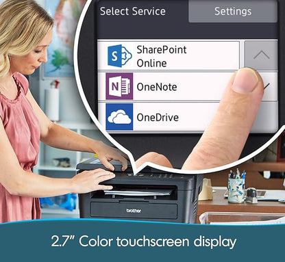 Brother Compact Monochrome Laser Printer, HLL2395DW, Flatbed Copy & Scan, Wireless Printing, NFC, Includes 4 Month Refresh Subscription Trial and Amazon Dash Replenishment Ready,Black