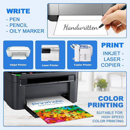 200 Half Sheet Self Adhesive Shipping Labels 8.5" x 5.5" Address Labels for Laser & Inkjet Printers - 100 Sheets, 2 Half Sheet Labels Per Page