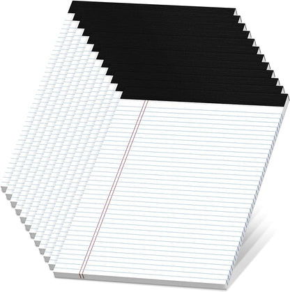 Legal Pads 8.5 x 11.75 Inch Notepad, 12 Pack White Legal Pads 8.5 x 11.75 College Ruled Notepads, Micro Perforated Desk Notepad with Study Backboard, White Notepads for School College Office Business