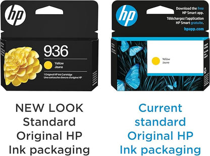 HP 936 Yellow Ink Cartridge | Works OfficeJet 9120 Series, OfficeJet Pro 9110, 9120, 9130 Series, OfficeJet Pro Wide Format 9730 Series | Eligible for Instant Ink | 4S6V1LN
