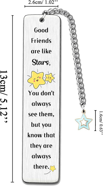 Bookmark for Good Friend Birthday Gifts True Friendship Appreciate Bestie Bookmark Inspirational Best Friends Women Men Birthday Personalized Present Book Lover Retirement Christmas Stars Keepsakes