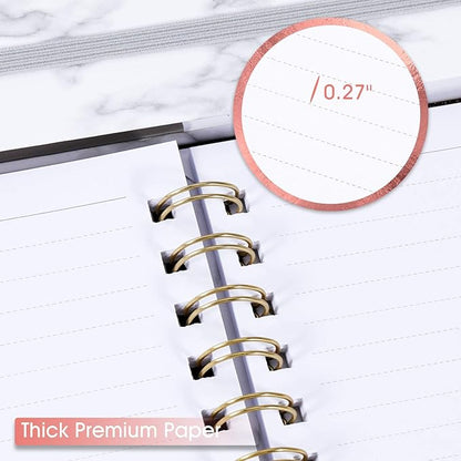 Frasukis Ruled Notebook/Journal - Spiral Notebook with Premium Thick Paper, 8.5" X 6.4", College Ruled Spiral Notebook, Waterproof Hardcover, Perfect for Daily