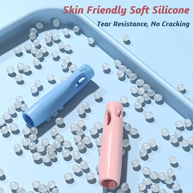 Ergonomic Pencil Grip, Extender & Cap 3 in 1, Silicone Pencil Partners Pack of 6 Pcs for Kids and Adults Handwriting