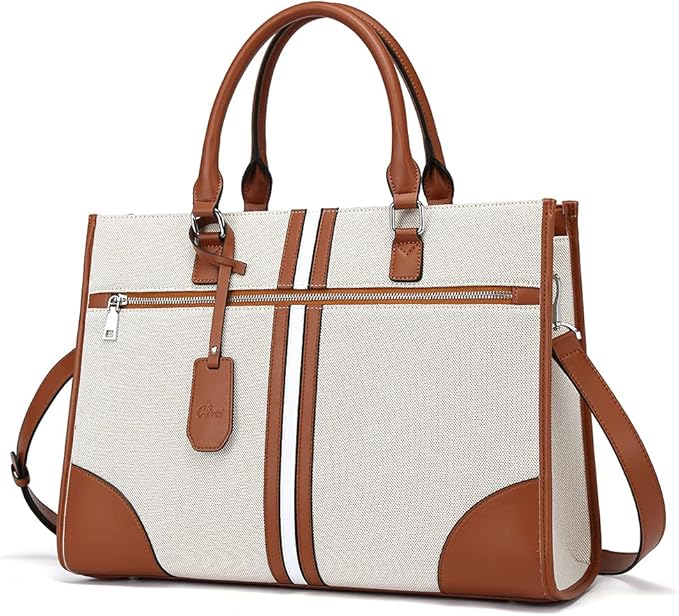 CLUCI Briefcase for Women Leather Laptop 15.6 Inch Business Ladies Work Computer Tote Bags