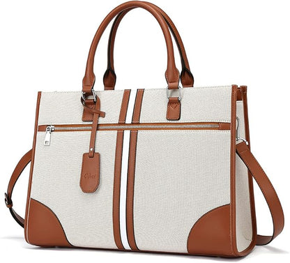 CLUCI Briefcase for Women Leather Laptop 15.6 Inch Business Ladies Work Computer Tote Bags