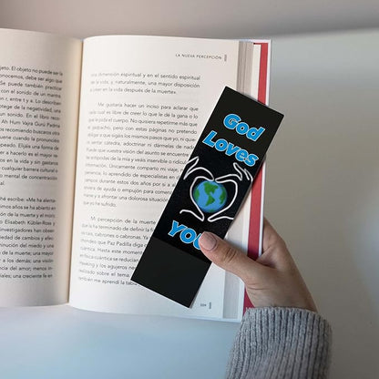 Children and Youth Bookmark, God Loves You, John 3:16, Pack of 25, Handouts for Classroom, Sunday School, and Bible Study