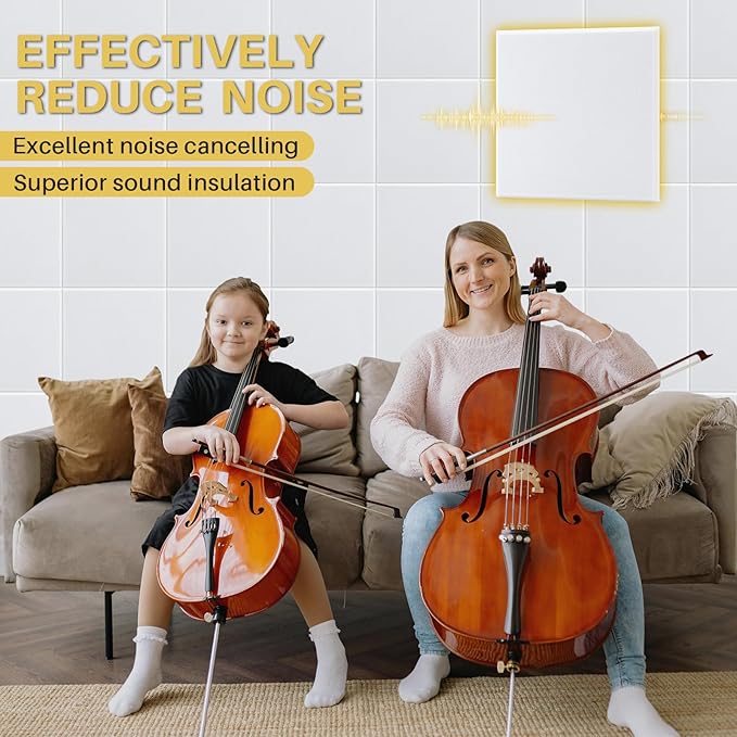 DOLLAR BOSS Large Cork Board for Wall 48" x 36" x 0.5" Bulletin Board 12 Packs Black Cork Board Tiles Self Adhesive Felt Wall Tiles with Pushpins, Corkboard for Office Pin Board Tack Board, White